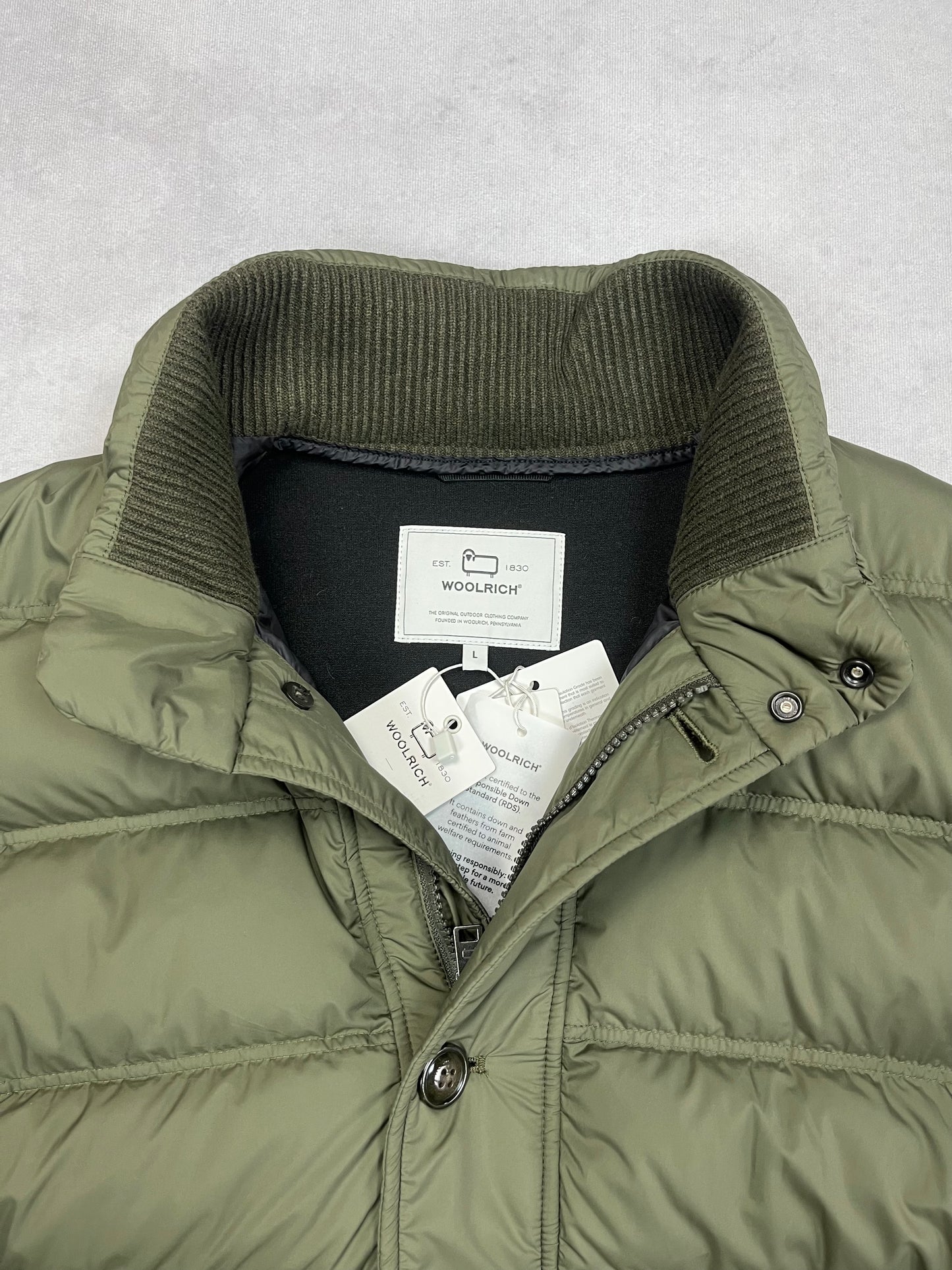 Woolrich down cardigan jacket