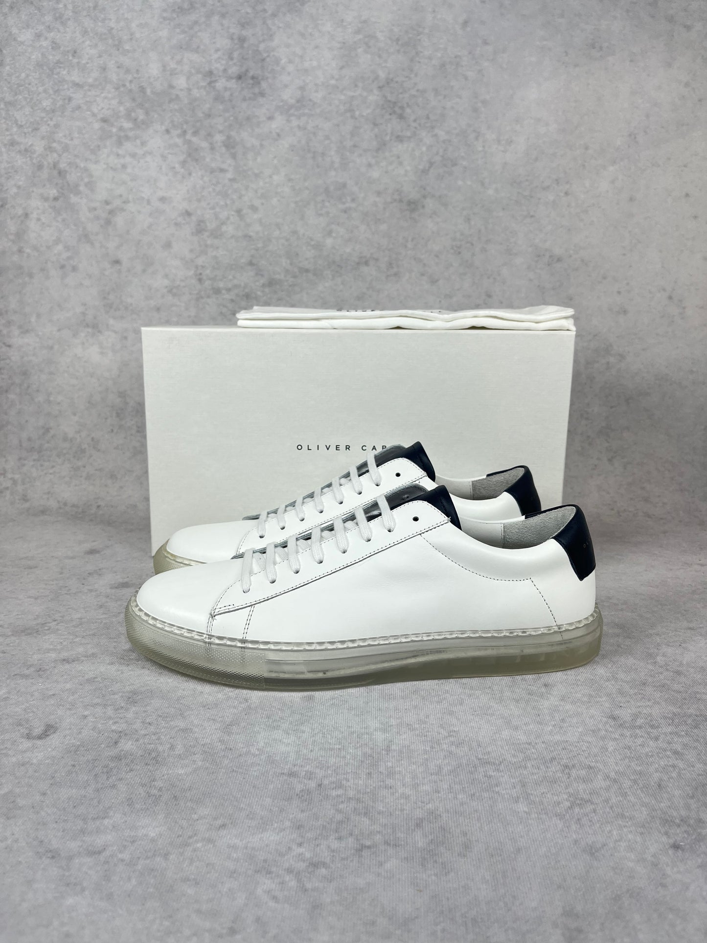 Oliver Cabell low 1 transparent ocean sneaker