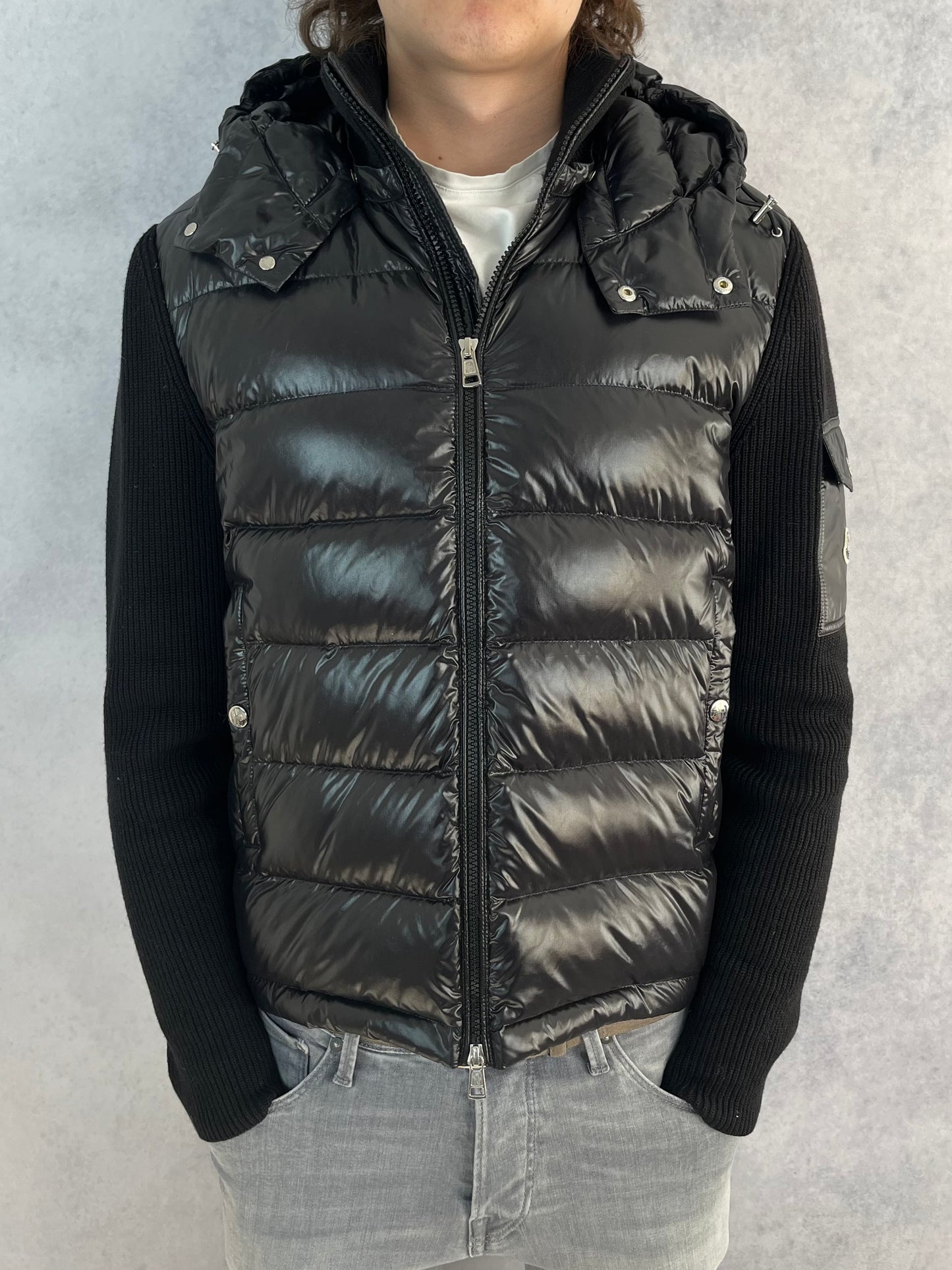 Moncler hooded cardigan jacket