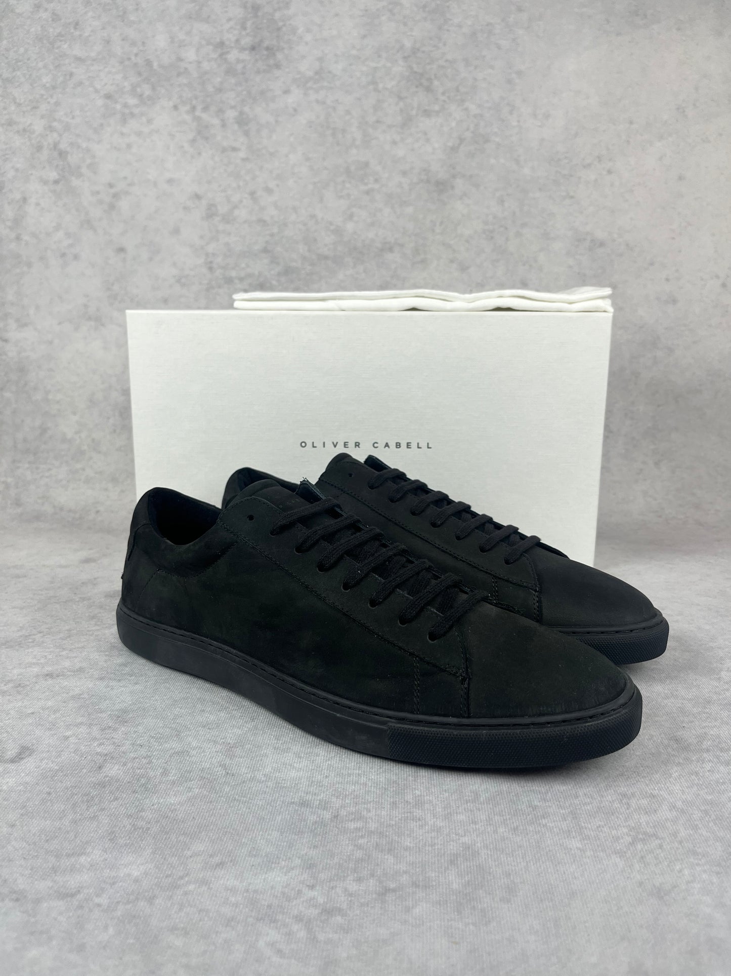 Oliver Cabell low 1 black nabuk sneaker