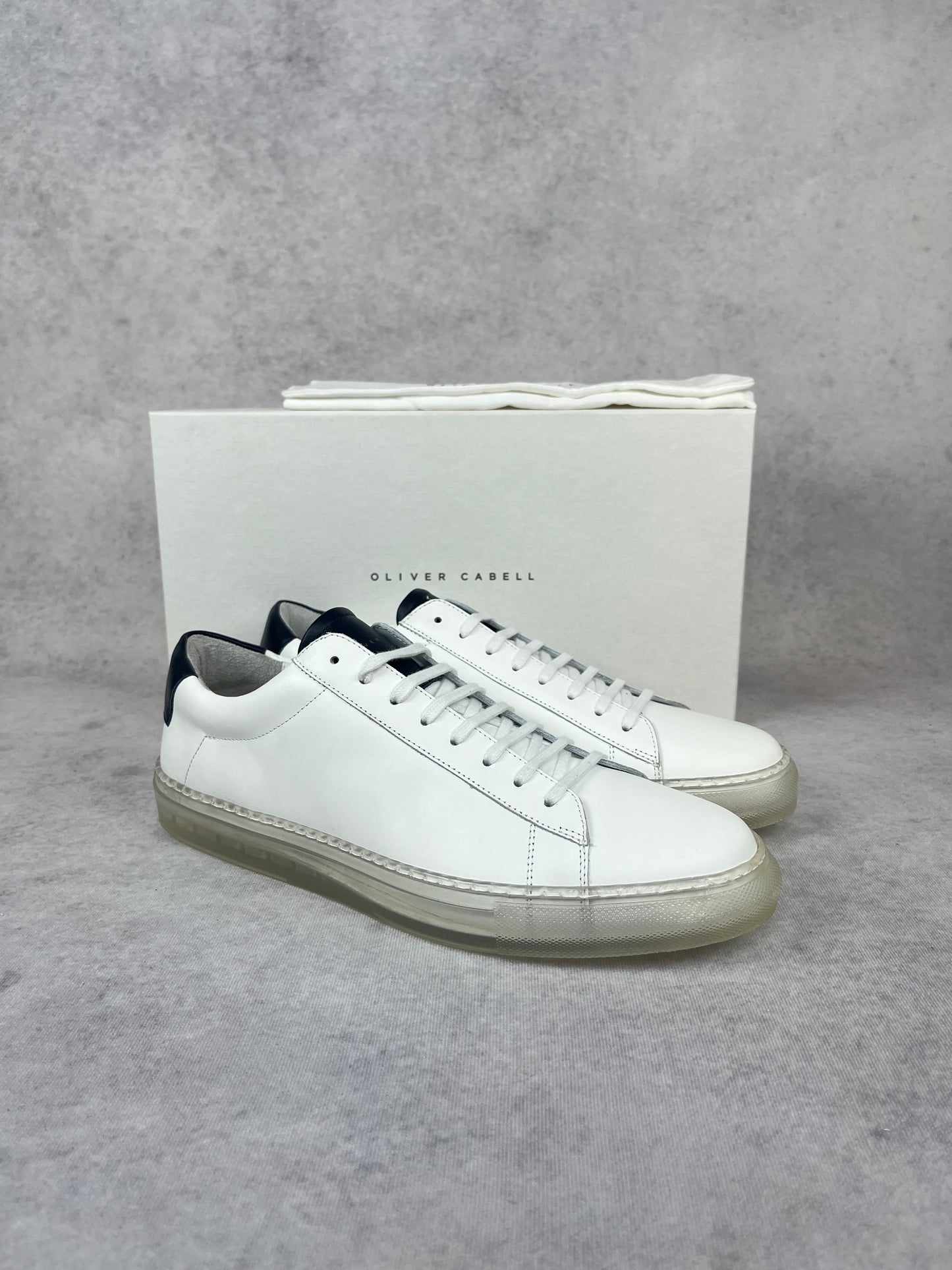 Oliver Cabell low 1 transparent ocean sneaker