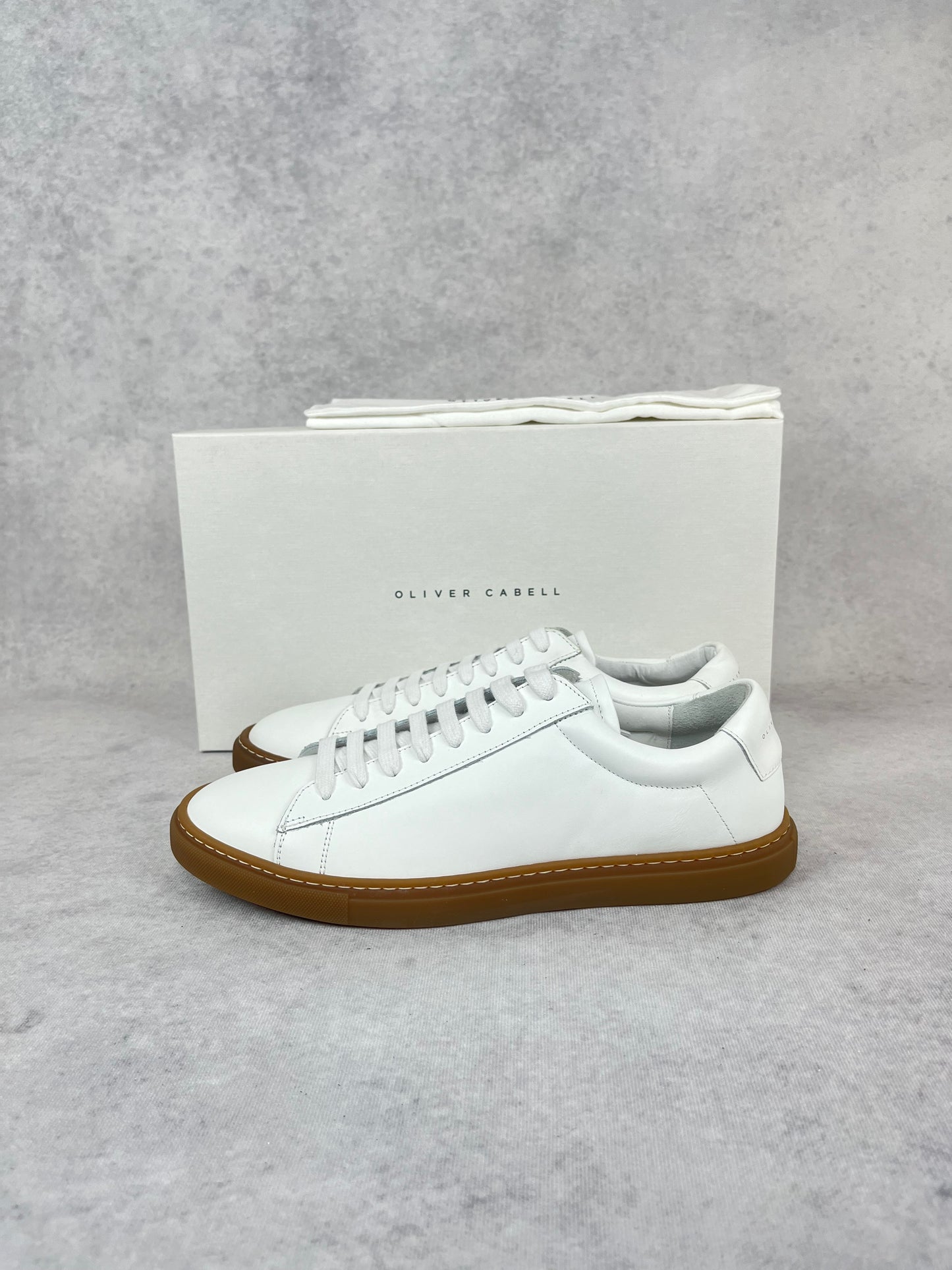 Oliver Cabell low 1 white gum sneaker