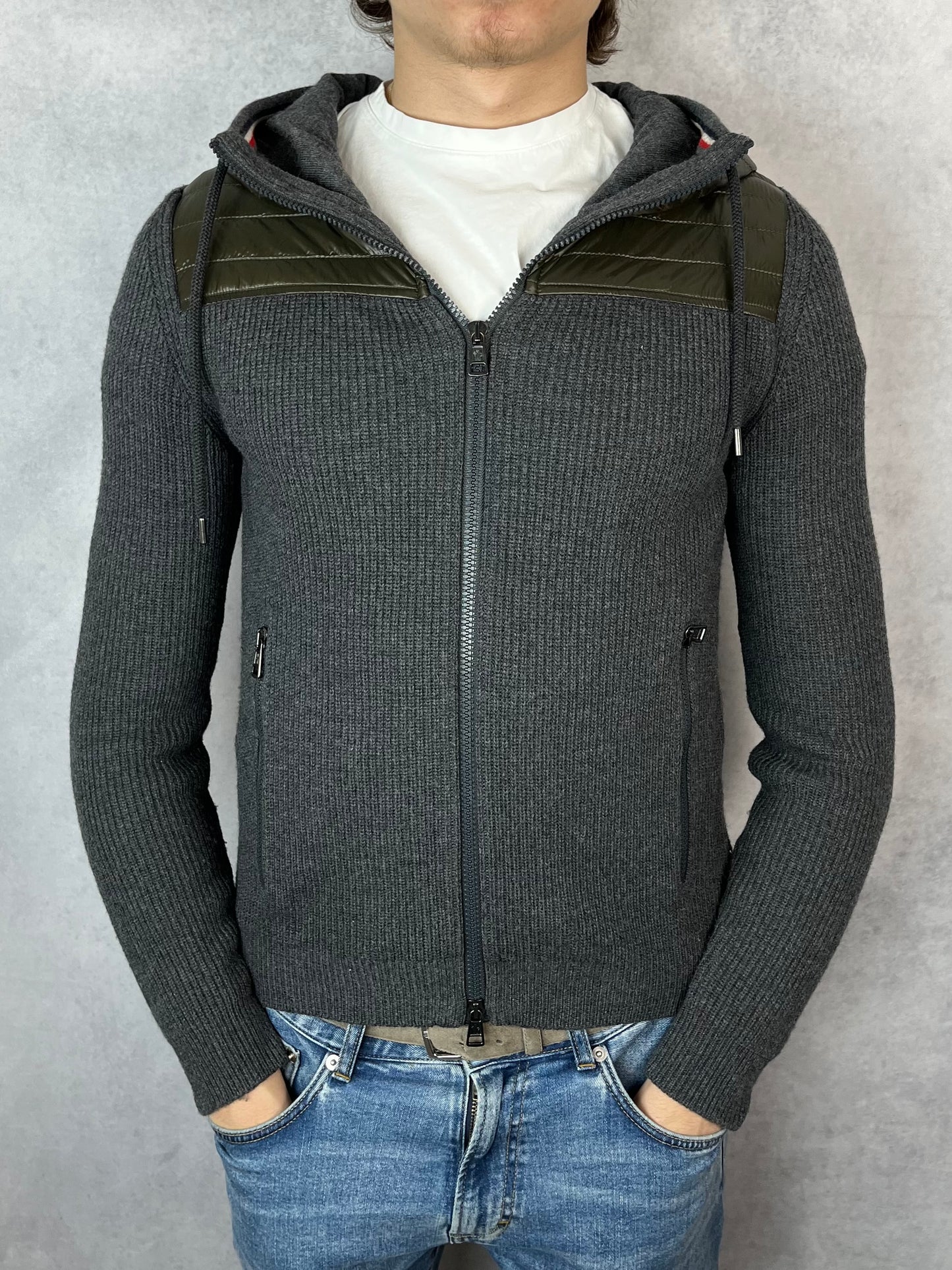 Moncler hooded cardigan jacket
