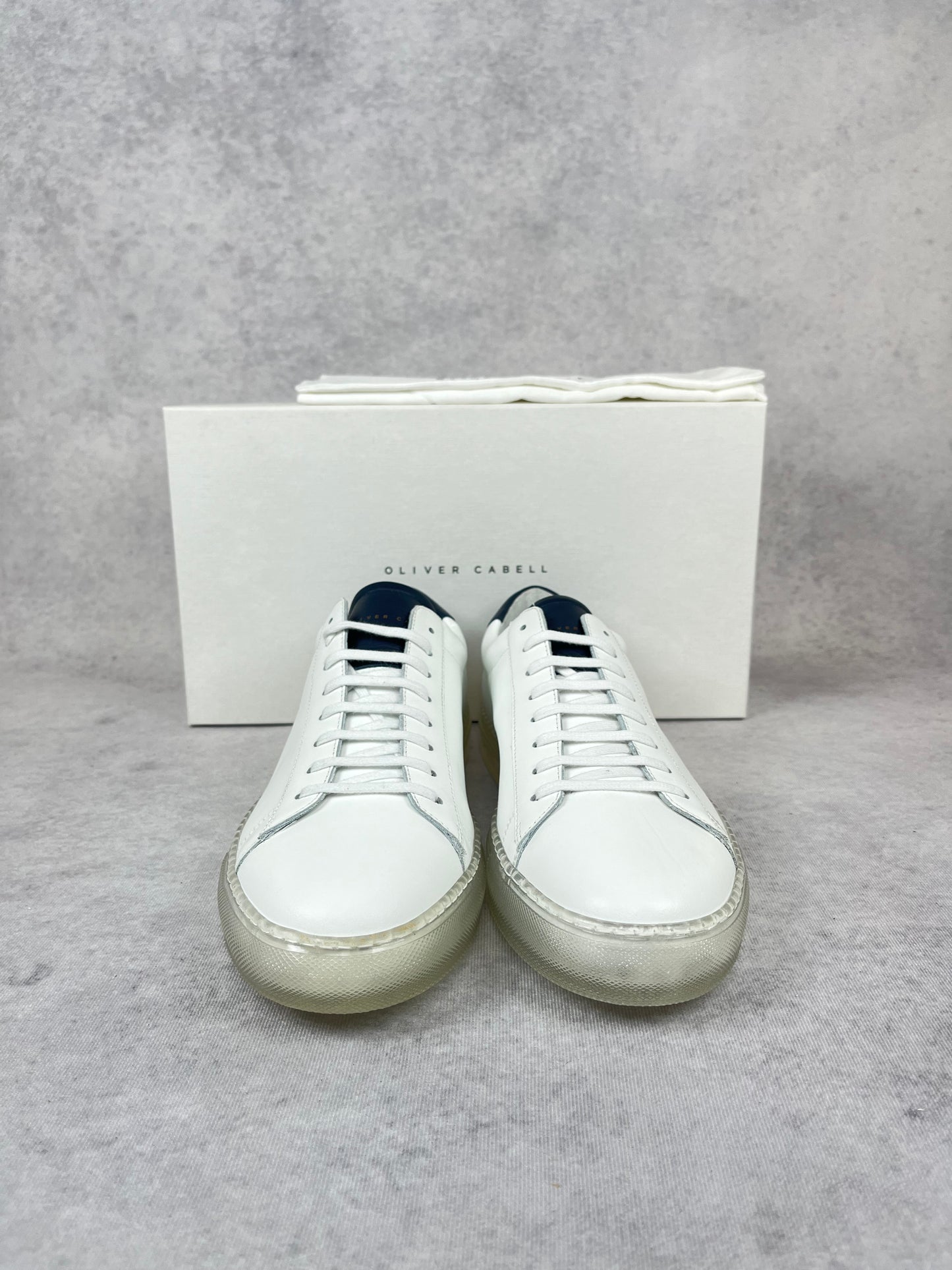 Oliver Cabell low 1 transparent ocean sneaker