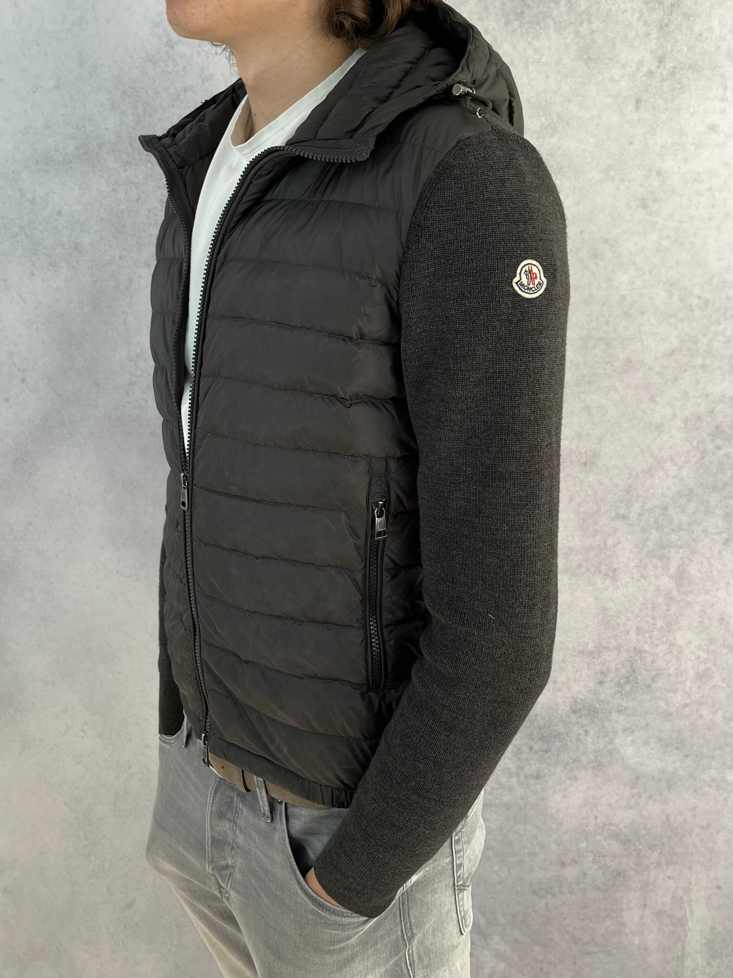 Moncler hooded cardigan jacket