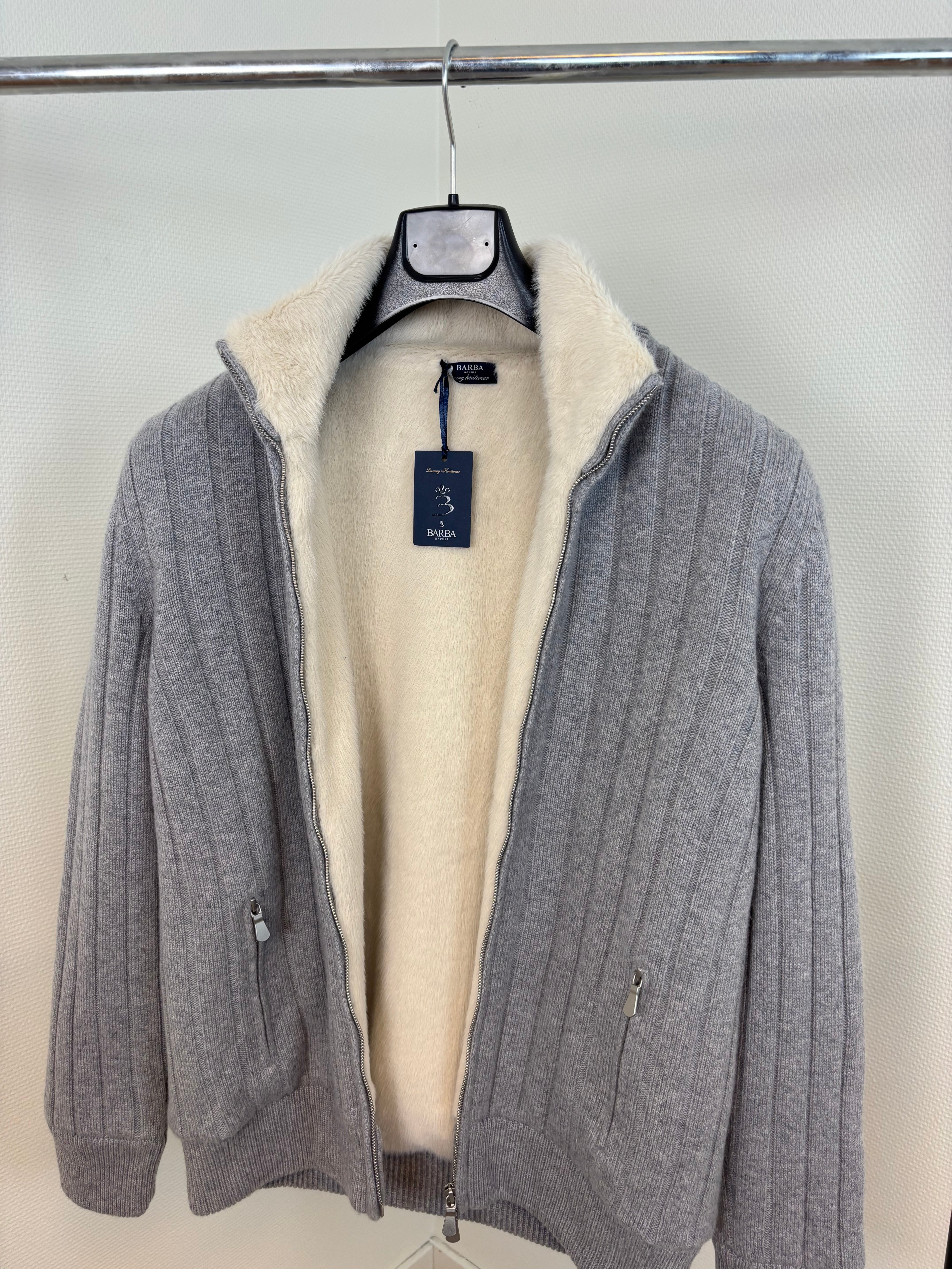 Barba Napoli cashmere fur cardigan