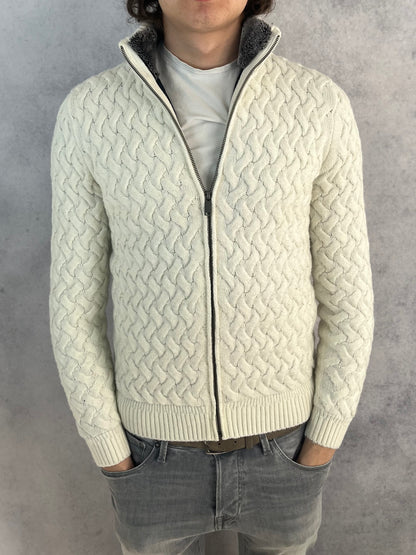 Devred fur collar cardigan jacket