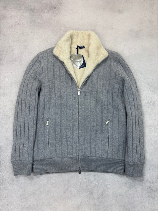 Barba Napoli cashmere fur cardigan