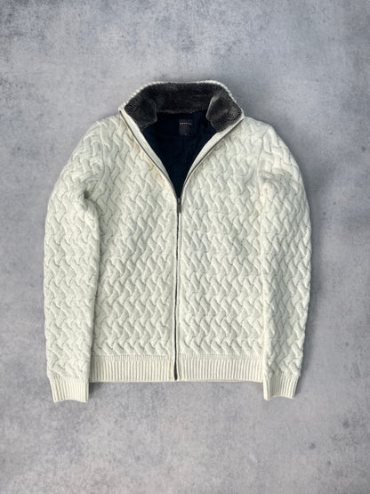 Devred fur collar cardigan jacket