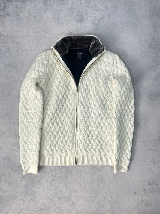 Devred fur collar cardigan jacket