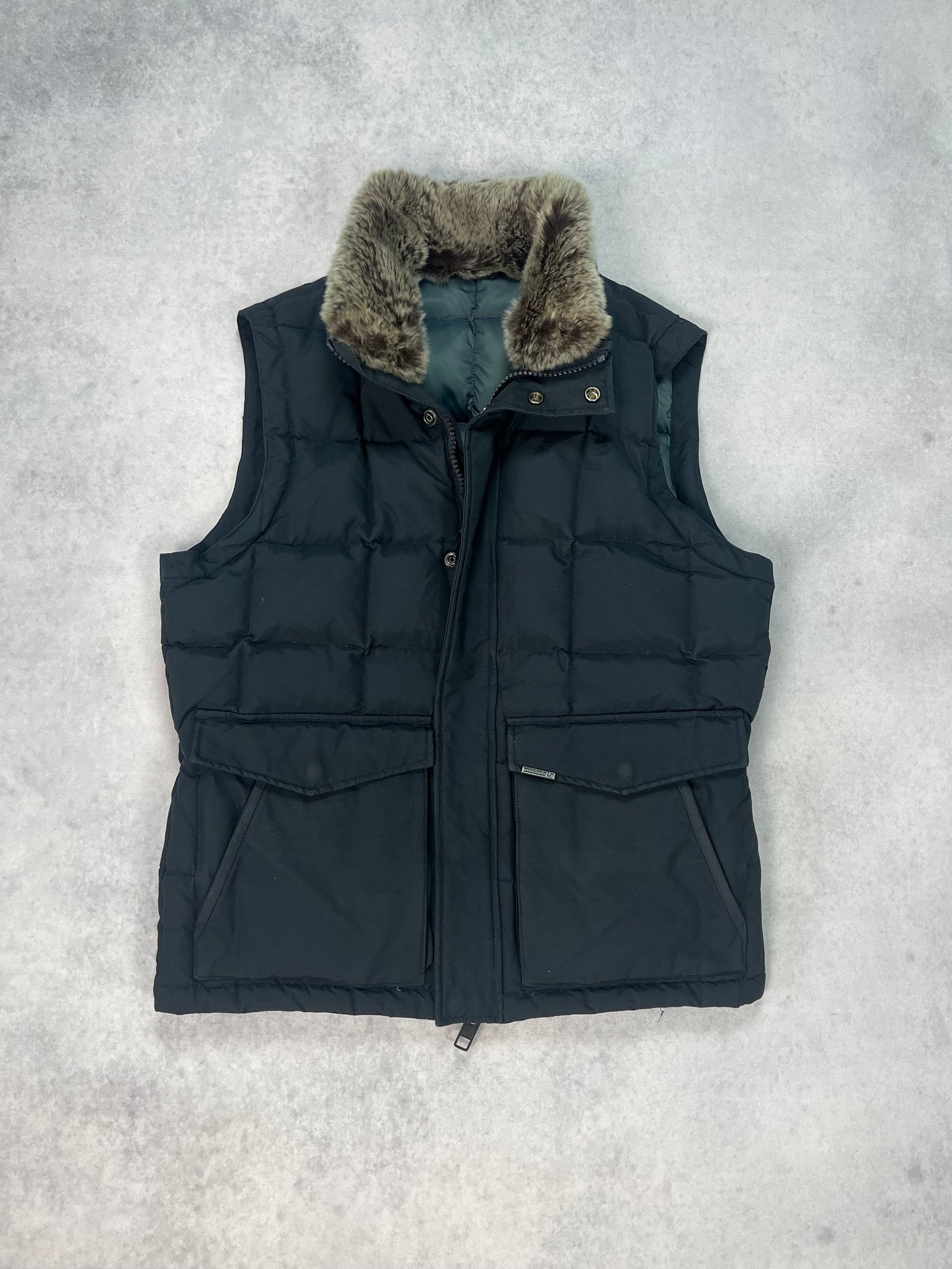 Woolrich fur collar vest