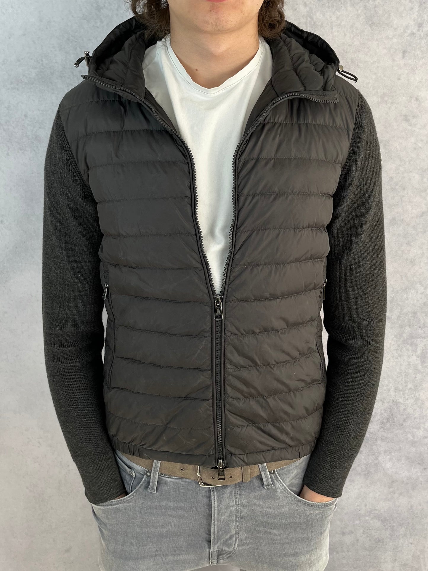 Moncler hooded cardigan jacket
