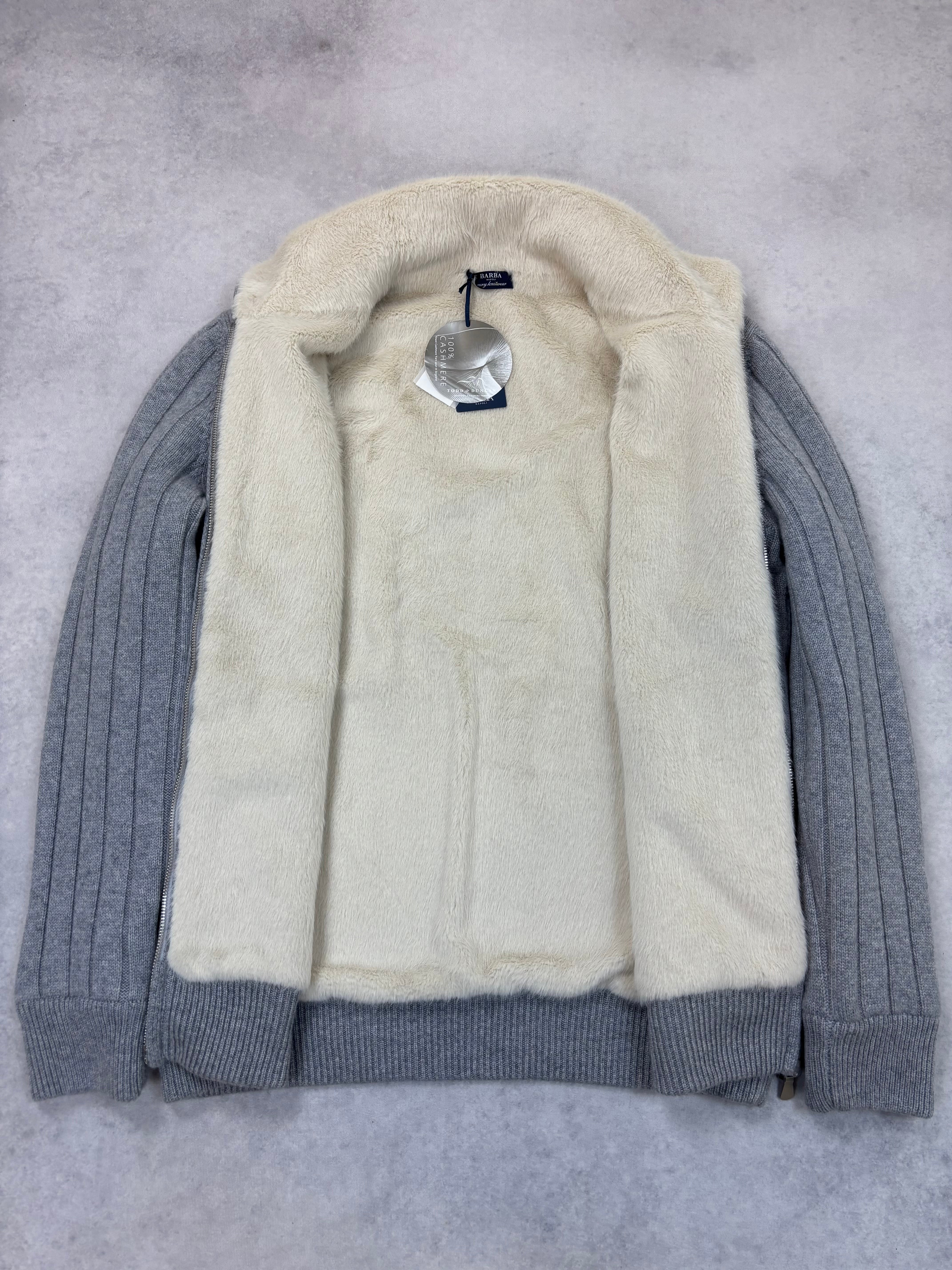 Barba Napoli cashmere fur cardigan