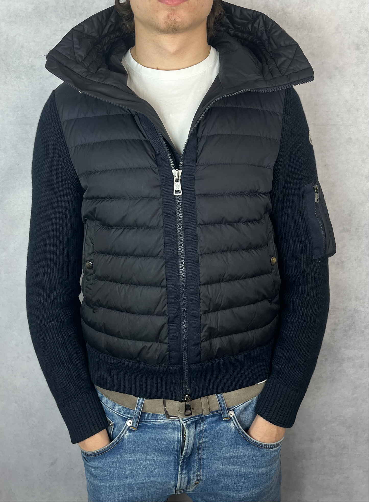 Moncler hooded cardigan jacket