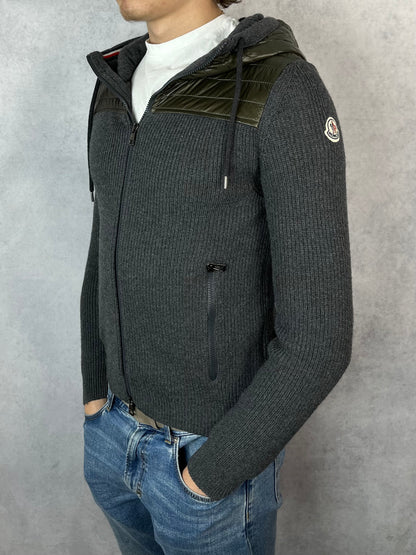 Moncler hooded cardigan jacket