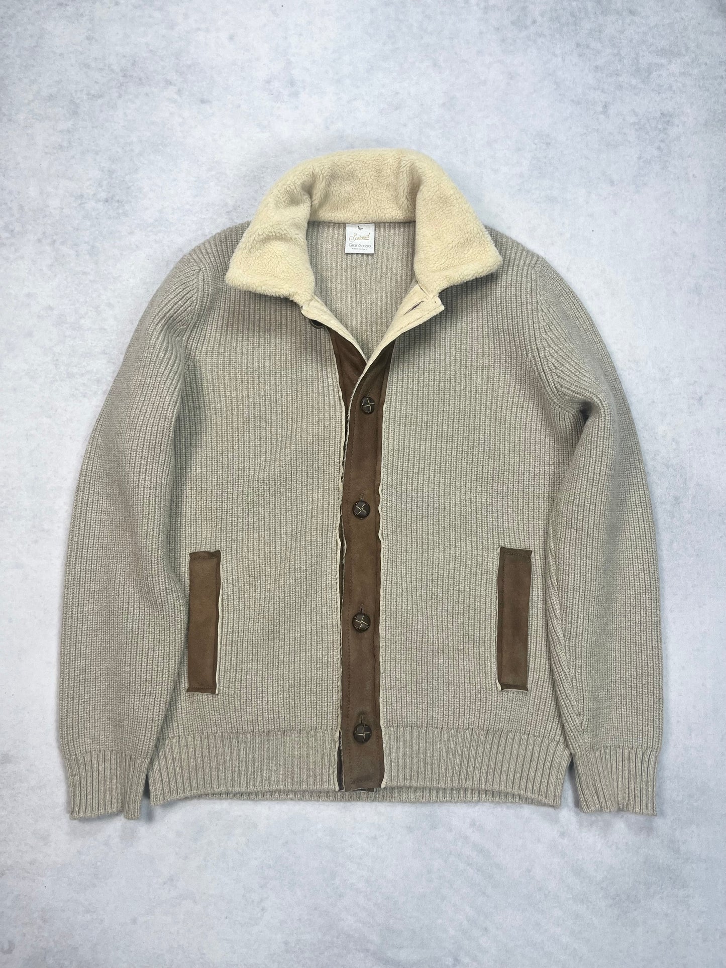 Gran Sasso fur lined cardigan