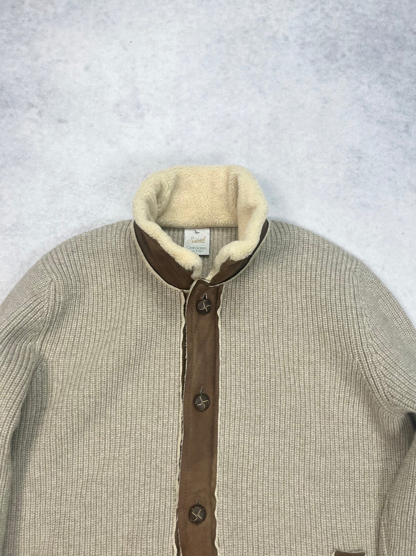 Gran Sasso fur lined cardigan