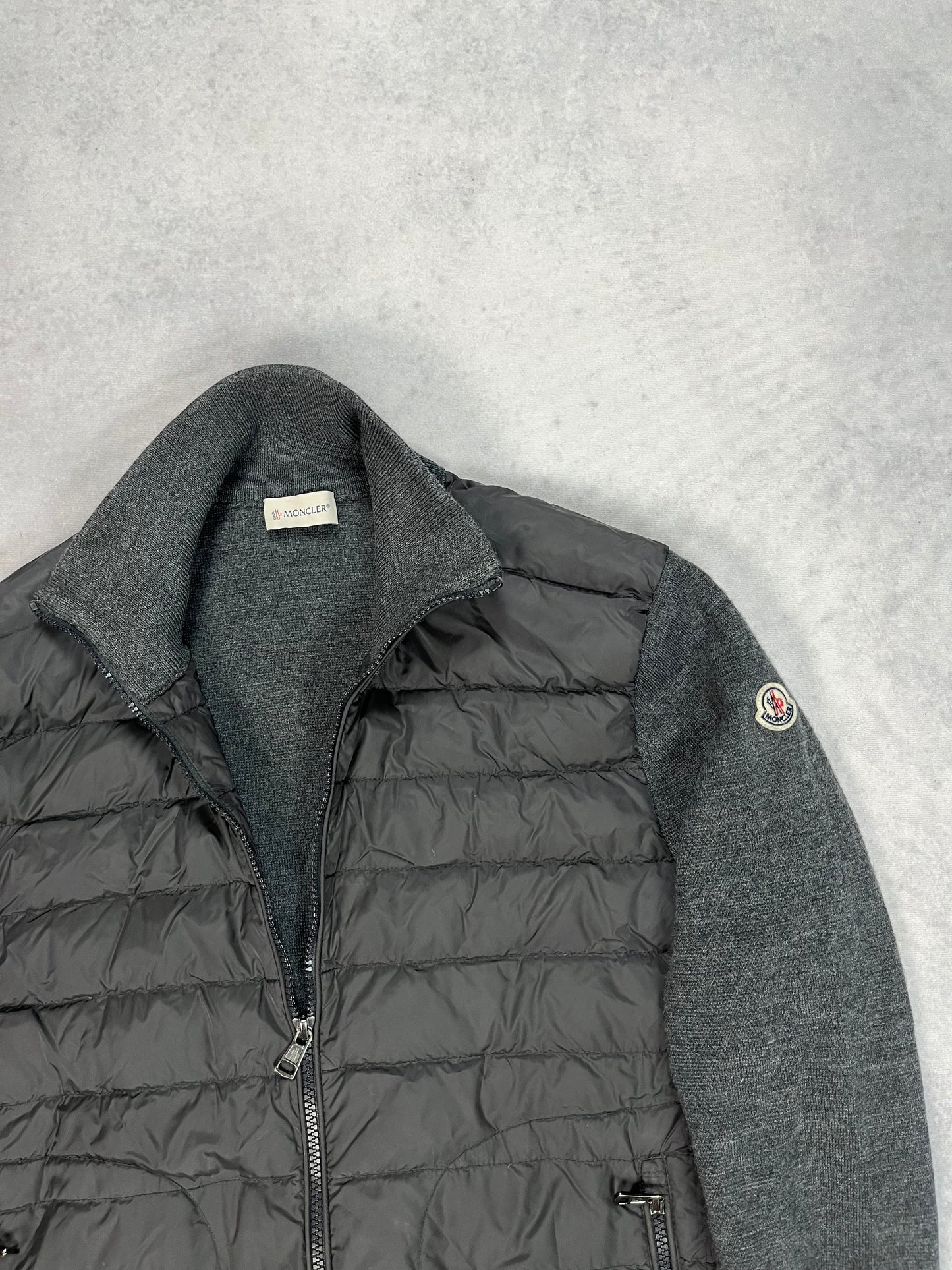 Moncler padded wool cardigan jacket