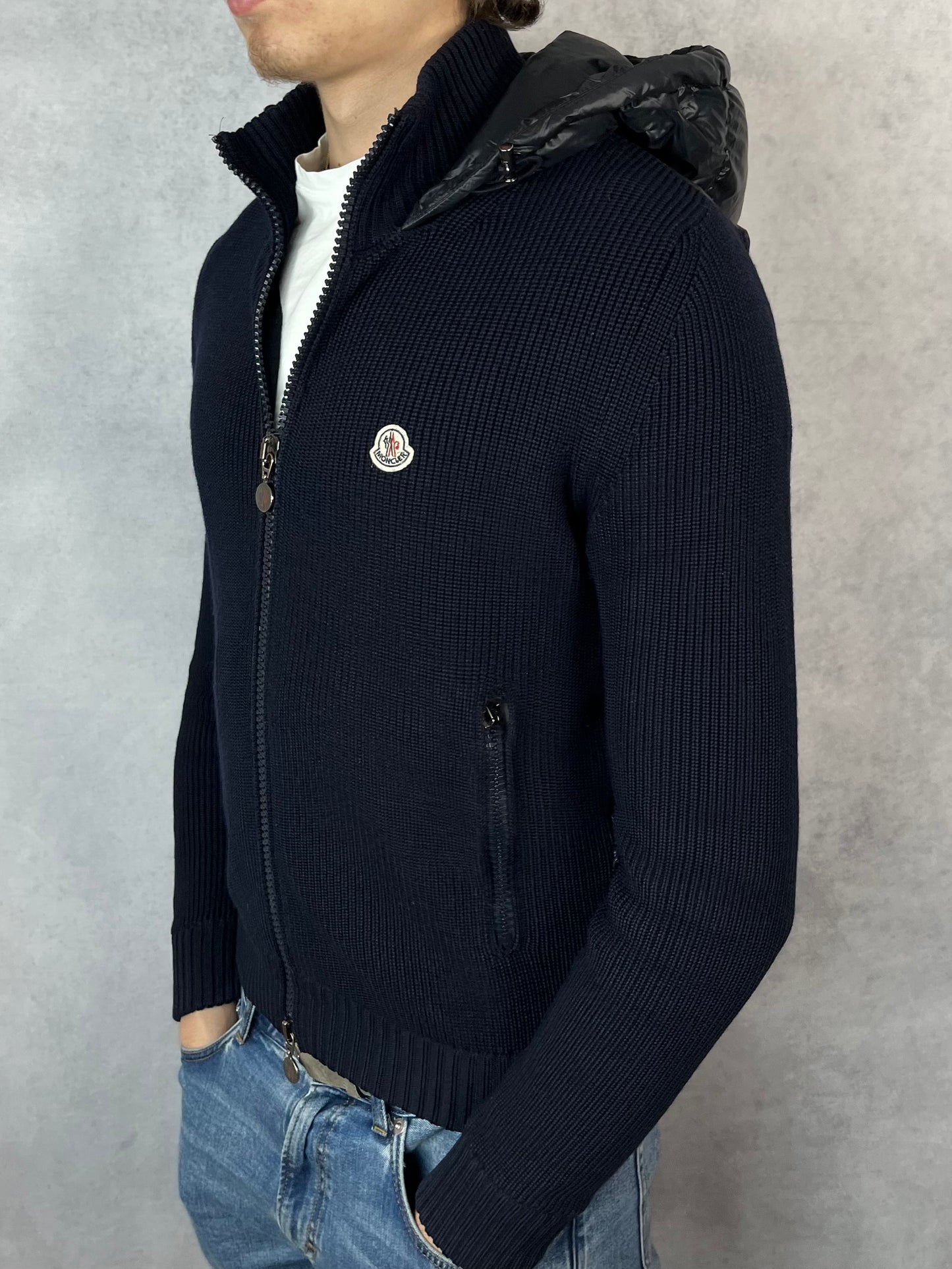 Moncler hooded cardigan jacket
