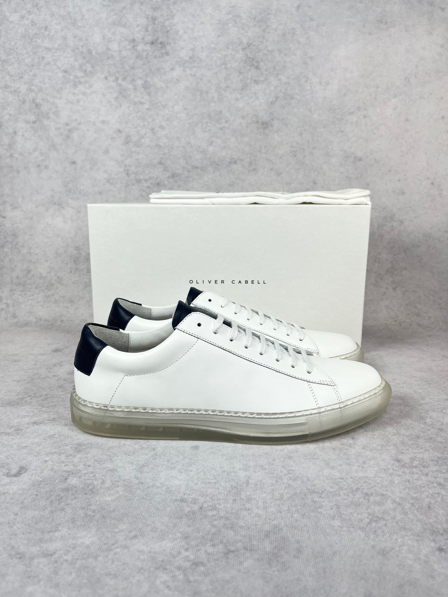 Oliver Cabell low 1 transparent ocean sneaker